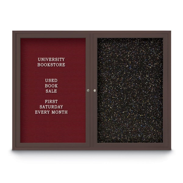 Corkboard, 72"x36", Cobalt Accent/Bronze